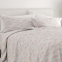Home Collection Flower Bunch Flannel Queen Sheet Set in Pink