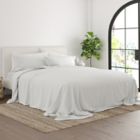 Alternate image 3 for Home Collection Solid Flannel Sheet Set