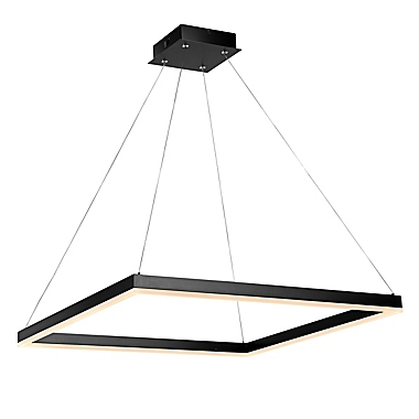 JONATHAN Y Nero Integrated LED Pendant Light in Black. View a larger version of this product image.