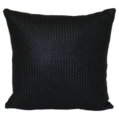 Hermosa Square Indoor/Outdoor Throw Pillow in Black