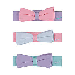 Nike® Size 0-6M 3-Pack Headbands in Pink/White/Mint
