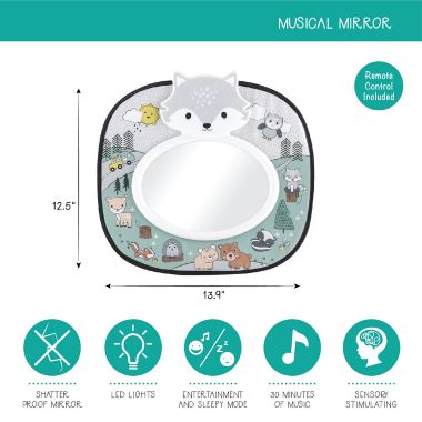 Belle ON THE GO Woodland Musical Car Seat Rear Facing Mirror. View a larger version of this product image.