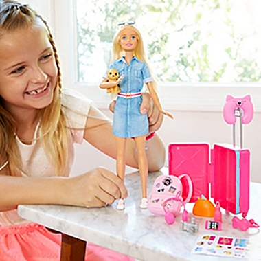 Mattel Barbie&reg; Travel Doll &amp; Accessories Playset. View a larger version of this product image.