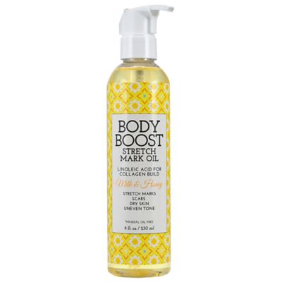 basq 8 oz. Body Boost Stretch Mark Oil in Milk and Honey