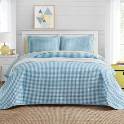 Scout&reg; Check Out King Quilt Set in Blue