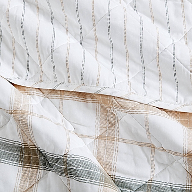 Eddie Bauer&reg; Jetty Island Plaid King Quilt Set in Beige. View a larger version of this product image.