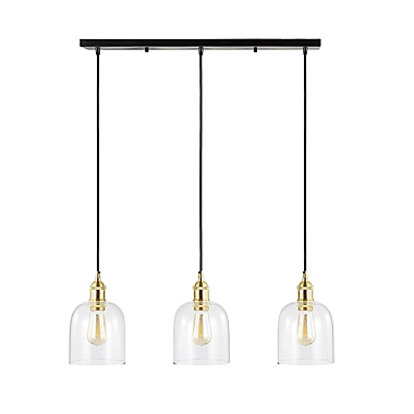 JONATHAN Y Cooper 25.5-Inch 3-Light Farmhouse Contemporary Glass LED Pendant. View a larger version of this product image.