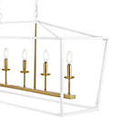Alternate image 9 for JONATHAN Y Pagoda 49-Inch 6-Light Classic Traditional Metal LED Pendant in White/Brass Gold