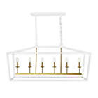 Alternate image 0 for JONATHAN Y Pagoda 49-Inch 6-Light Classic Traditional Metal LED Pendant in White/Brass Gold