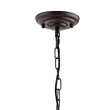 JONATHAN Y Gaines 5.5-Inch Farmhouse Iron Mason Jar LED Pendant in Oil Rubbed Bronze/Clear. View a larger version of this product image.