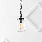 Alternate image 1 for JONATHAN Y Gaines 5.5-Inch Farmhouse Iron Mason Jar LED Pendant in Oil Rubbed Bronze/Clear