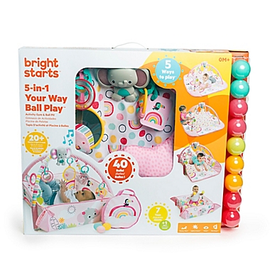 Bright Starts&trade; Your Way Ball Play Rainbow 5-in-1 Activity Gym and Ball Pit in Pink. View a larger version of this product image.