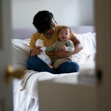 Ingenuity&trade; Sheppy Lovey Blanket in White. View a larger version of this product image.