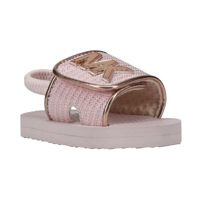 Michael Kors® Size 6-9M Rylee Slide Sandal in Pink/Rose Gold | buybuy BABY