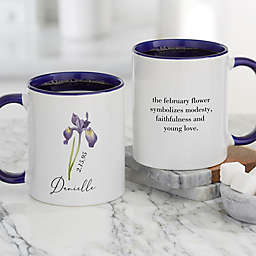 Birth Month Flower Personalized 11 oz. Coffee Mug