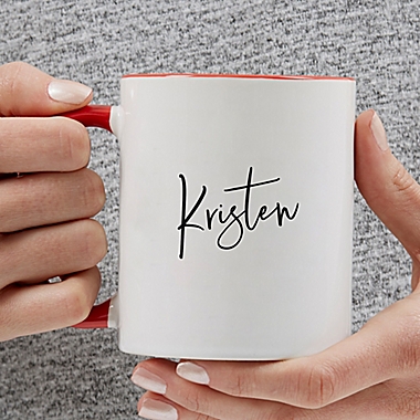 Trendy Script Name Personalized 11 oz. Coffee Mug. View a larger version of this product image.