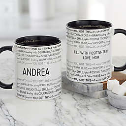 Words of Encouragement Personalized 11 oz. Coffee Mug In Black