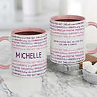 Alternate image 0 for Words of Encouragement Personalized 11 oz. Coffee Mug In Pink