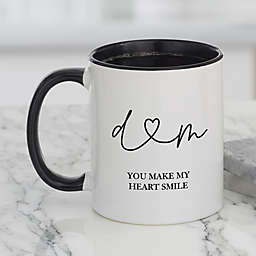 Drawn Together By Love Personalized 11 oz. Coffee Mug In Black