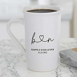 Drawn Together By Love Personalized 16 oz. Latte Mug In White