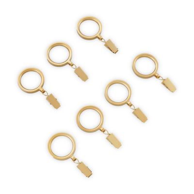 Set of 7 Warm Gold Details about   Cambria® Blockout Clip Rings 