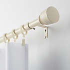 Alternate image 1 for Everhome&trade; Clyde Striae 18 to 36-Inch Adjustable Single Curtain Rod Set in Seed Pearl