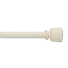 Alternate image 0 for Everhome&trade; Clyde Striae 18 to 36-Inch Adjustable Single Curtain Rod Set in Seed Pearl
