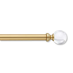 Everhome™ Clyde Clear Knob 36 to 72-Inch Adjustable Single Curtain Rod Set in Gold