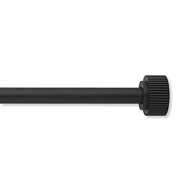 Studio 3B&trade; Fluted 18 to 36-Inch Adjustable Curtain Rod Set in Matte Black. View a larger version of this product image.