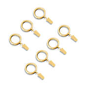 Studio 3B&trade; Beveled Clip Rings in Polished Brass (Set of 7)