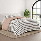 Alternate image 4 for Home Collection Desert Stripe 2-Piece Twin/Twin XL Reversible Duvet Cover Set in Rose