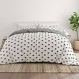 Home Collection® Painted Polka Dot 3-Piece Reversible Duvet Cover Set