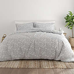 Home Collection Rose King Duvet Cover Set in Light Grey