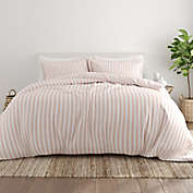 Rugged Stripes 3-Piece Queen Duvet Cover Set in Blush