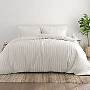 Rugged Stripes 3-Piece Queen Duvet Cover Set in Ivory