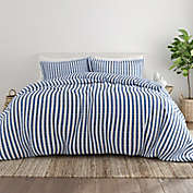 Rugged Stripes 2-Piece Twin Duvet Cover Set in Navy