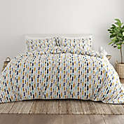 Home Collection Feathers Full/Queen Duvet Cover Set in Navy