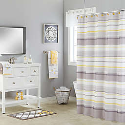SKL Home 70-Inch x 72-Inch Spring Garden Stripe Shower Curtain in Yellow/Grey