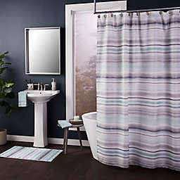 SKL Home 70-Inch x 72-Inch Water Stripe Shower Curtain in Aqua