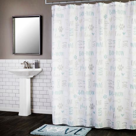 72 Inch Puppy Love Shower Curtain, Mens Bathroom Shower Curtains