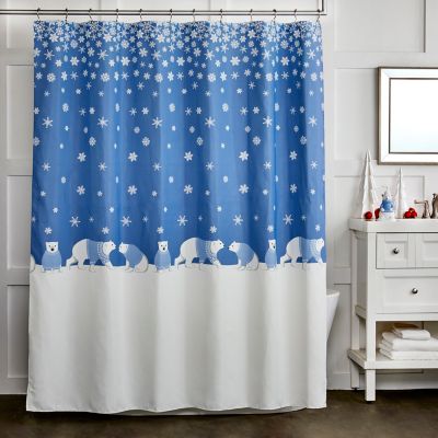 Details about   Snowflakes and pine trees Shower Curtain Bathroom Decor Fabric & 12hooks 71" 
