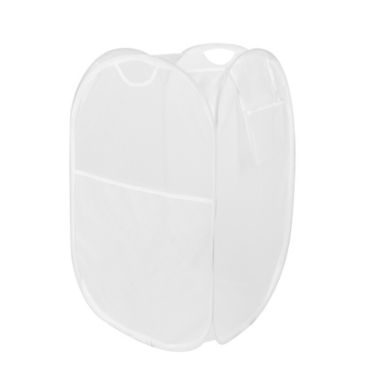 mighty goods&trade; Mesh Pop-Up Hamper in White. View a larger version of this product image.