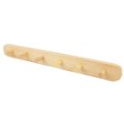 Alternate image 1 for Squared Away&trade; Wooden 6-Peg Hook Rack in Blond