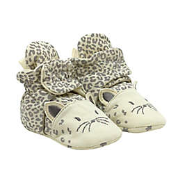 Ro+Me by Robeez® Size 6-12M Leopard Cat Snap Booties in Ivory