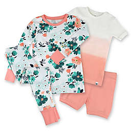 The Honest Company® Flowers 4-Piece Short and Long Pajama Set in Coral