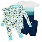Alternate image 0 for The Honest Company&reg; Size 2T Dip Dye Flowers 4-Piece Short and Long Pajama Set in Blue