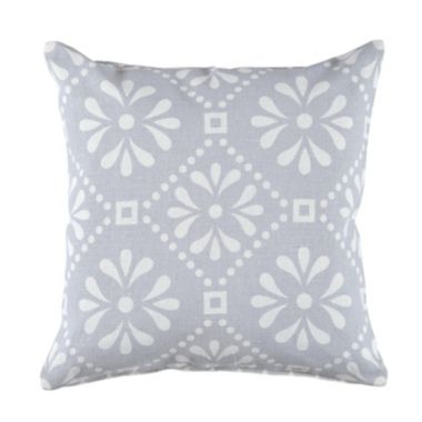 Everhome&trade; Floral Tile Square Decorative Throw Pillow in Microchip. View a larger version of this product image.
