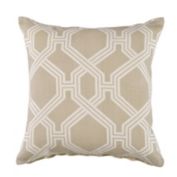 Everhome&trade; Coastal Geo Square Decorative Throw Pillow in Peyote