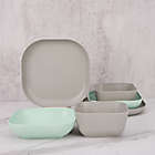Alternate image 1 for Simply Essential&trade; 6-Piece Eco-Plastic Dinnerware Set in Grey/Aqua