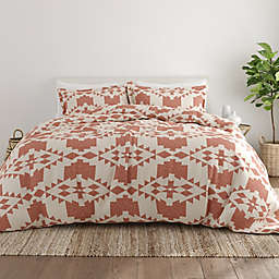 Home Collection Adobe Diamond 2-Piece Reversible Twin/Twin XL Duvet Cover Set in Clay